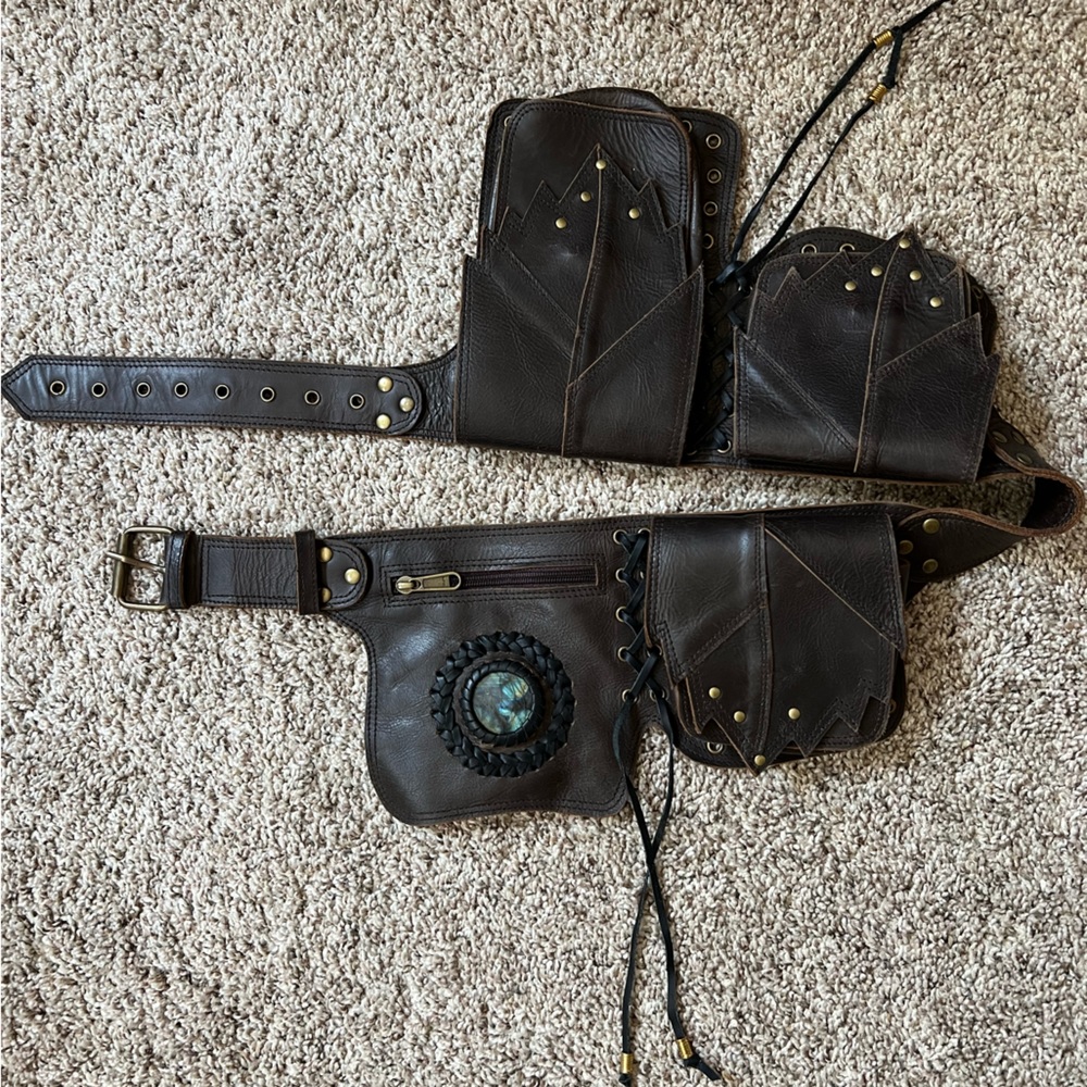 Real Leather Festival Hip Pack Belt